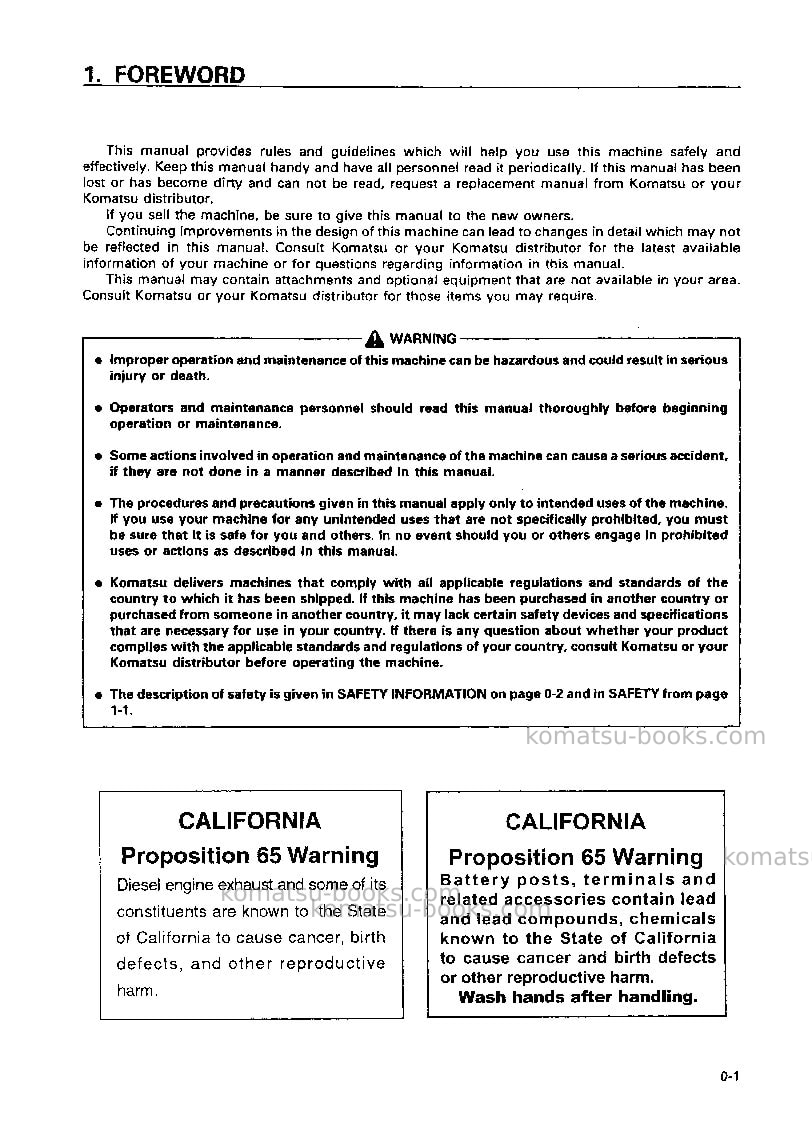 Komatsu hd985-5jpn-tm cntrl system Operation manual cover Page 2 Komatsu hd985-5jpn-tm cntrl system Operation manual cover Page 2