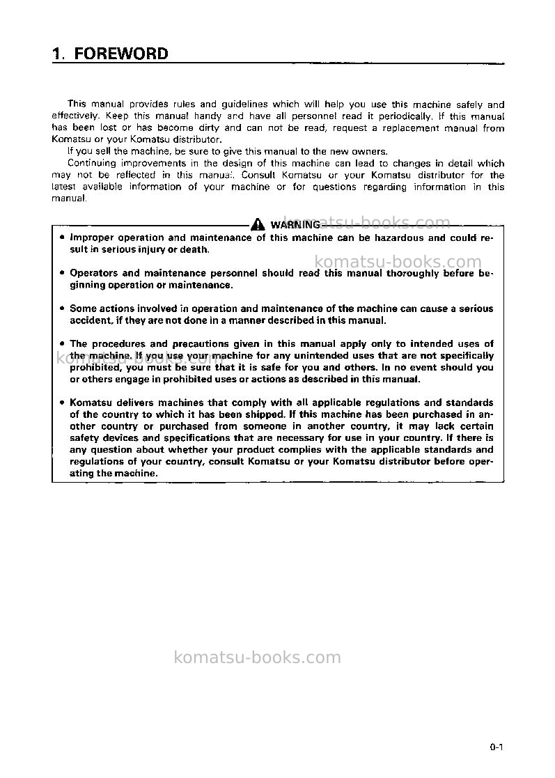 Komatsu drp060-4jpn-multi ripper Operation manual cover Page 2 Komatsu drp060-4jpn-multi ripper Operation manual cover Page 2