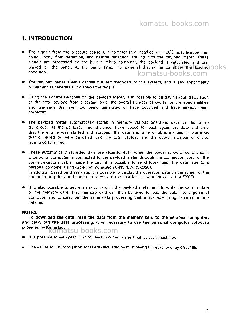 Komatsu hd465-5jpn-payload meter 2 Operation manual cover Page 2 Komatsu hd465-5jpn-payload meter 2 Operation manual cover Page 2