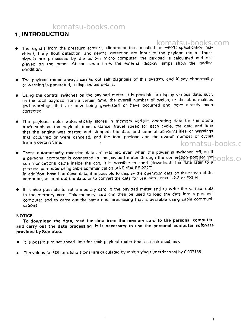 Komatsu plm iiusa Operation manual cover Page 2 Komatsu plm iiusa Operation manual cover Page 2