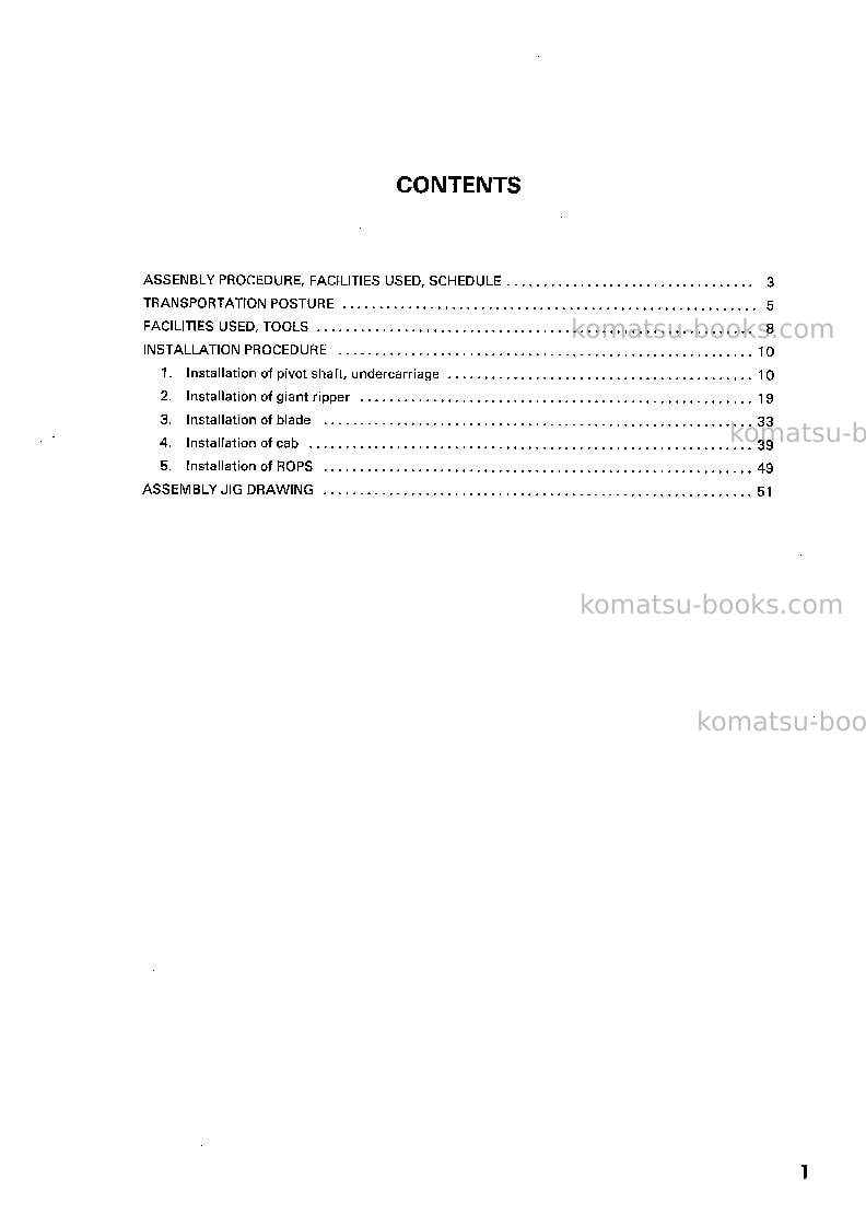 Komatsu d575a-2jpn Field assembly manual cover Page 2 Komatsu d575a-2jpn Field assembly manual cover Page 2