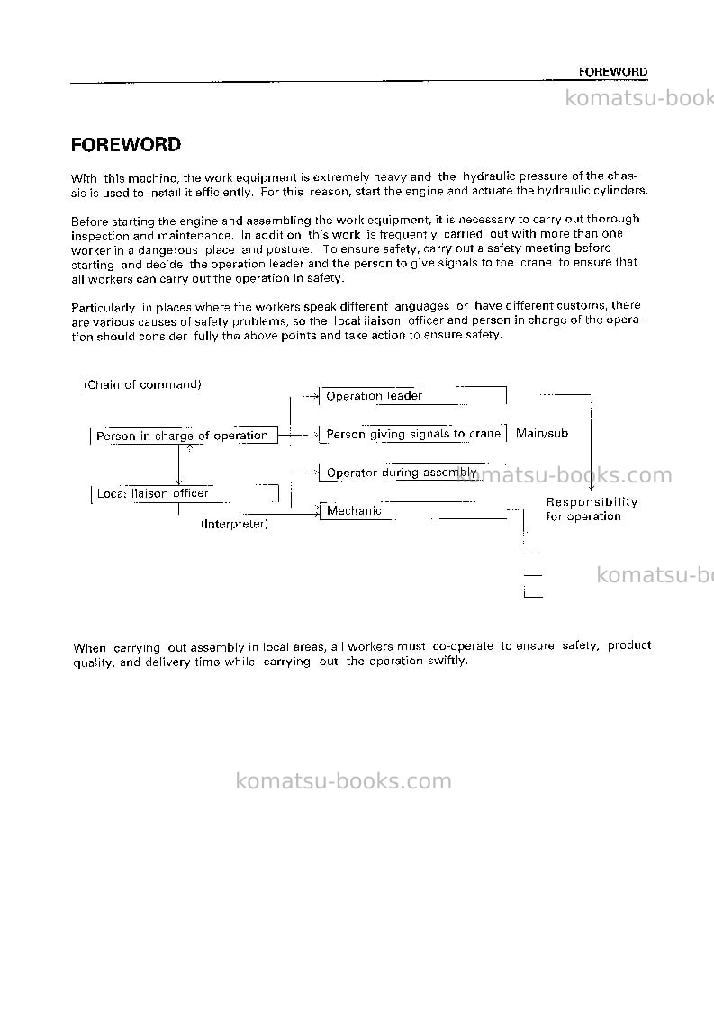 Komatsu pc750-6jpn Field assembly manual cover Page 2 Komatsu pc750-6jpn Field assembly manual cover Page 2