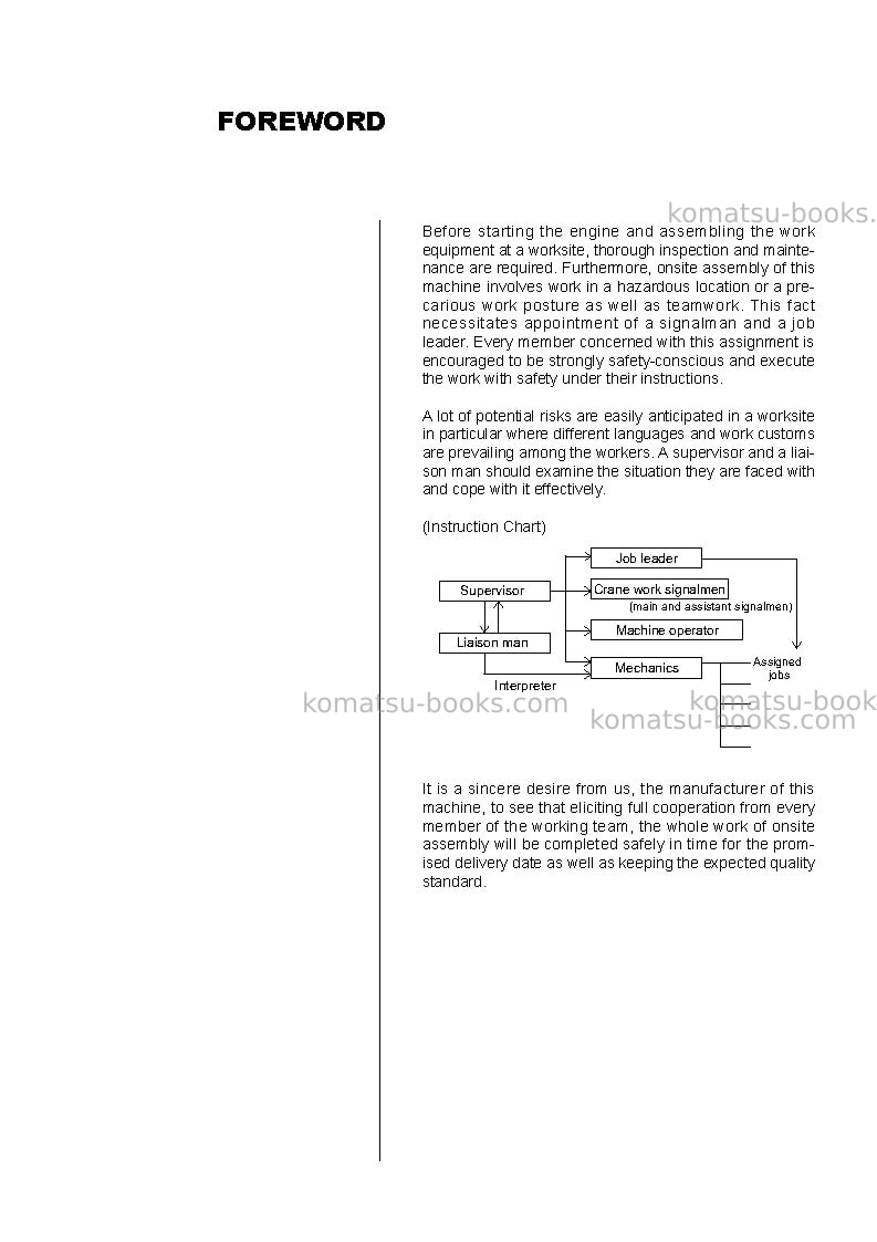 Komatsu br480rg-1jpn Field assembly manual cover Page 2 Komatsu br480rg-1jpn Field assembly manual cover Page 2