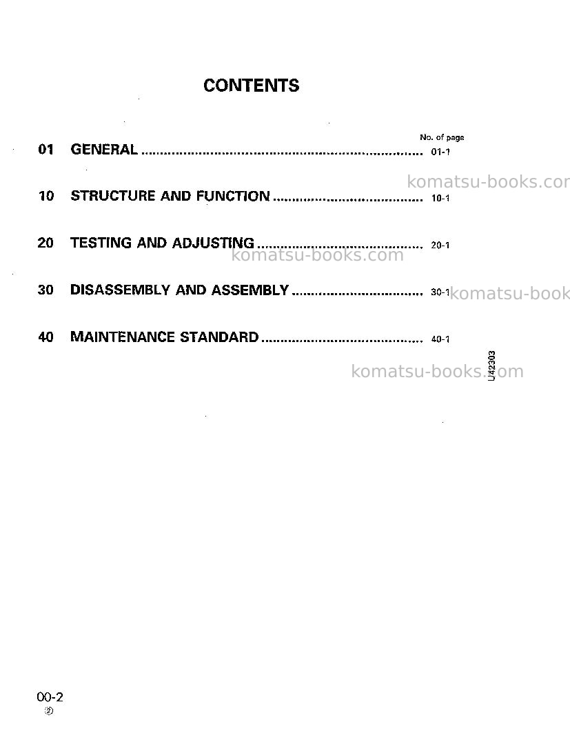 Komatsu wa380-3jpn Repair & maintenance cover Page 2