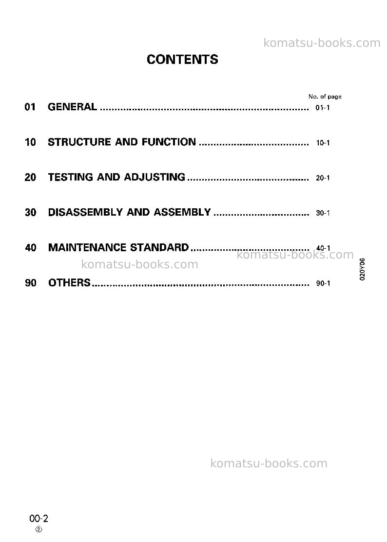 Komatsu pc200lc-6jpn Repair & maintenance cover Page 2 Komatsu pc200lc-6jpn Repair & maintenance cover Page 2