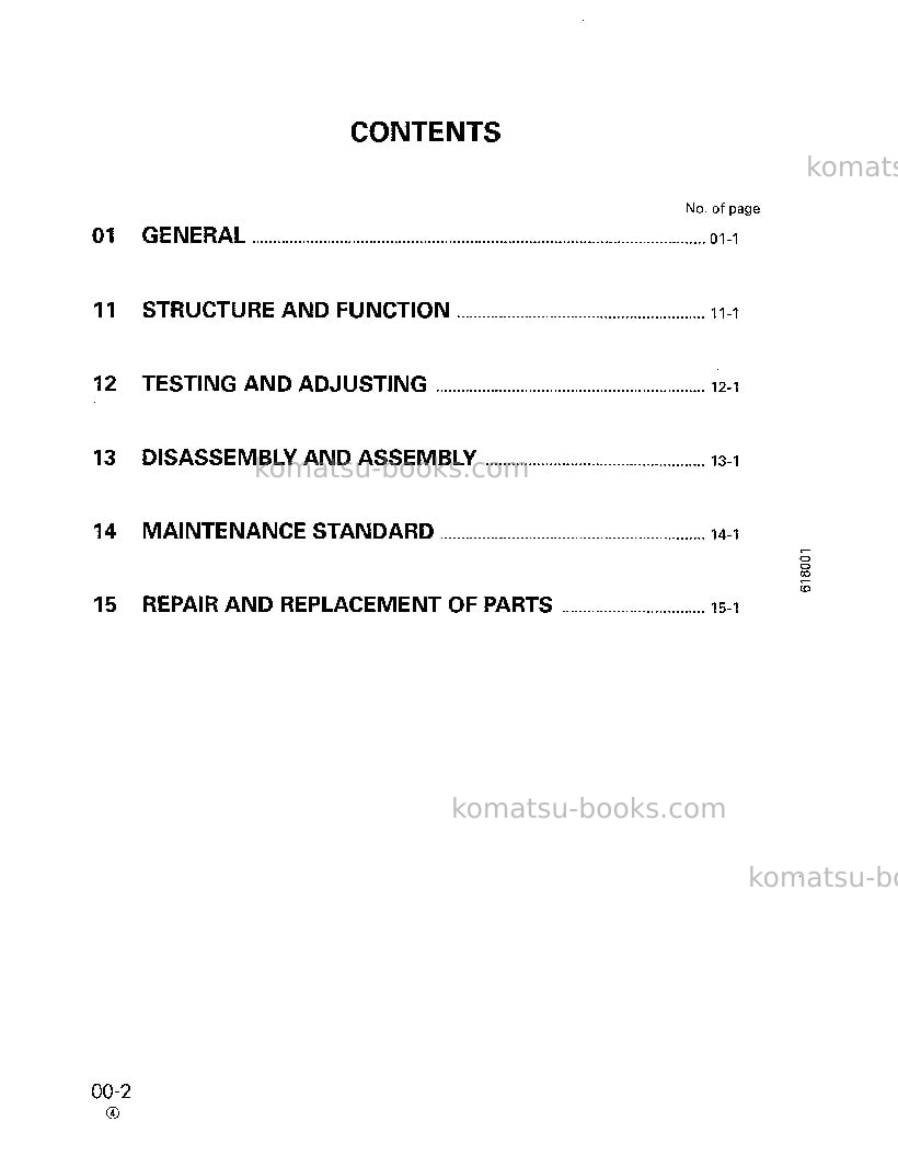 Komatsu 12v170-1jpn Repair & maintenance cover Page 2 Komatsu 12v170-1jpn Repair & maintenance cover Page 2
