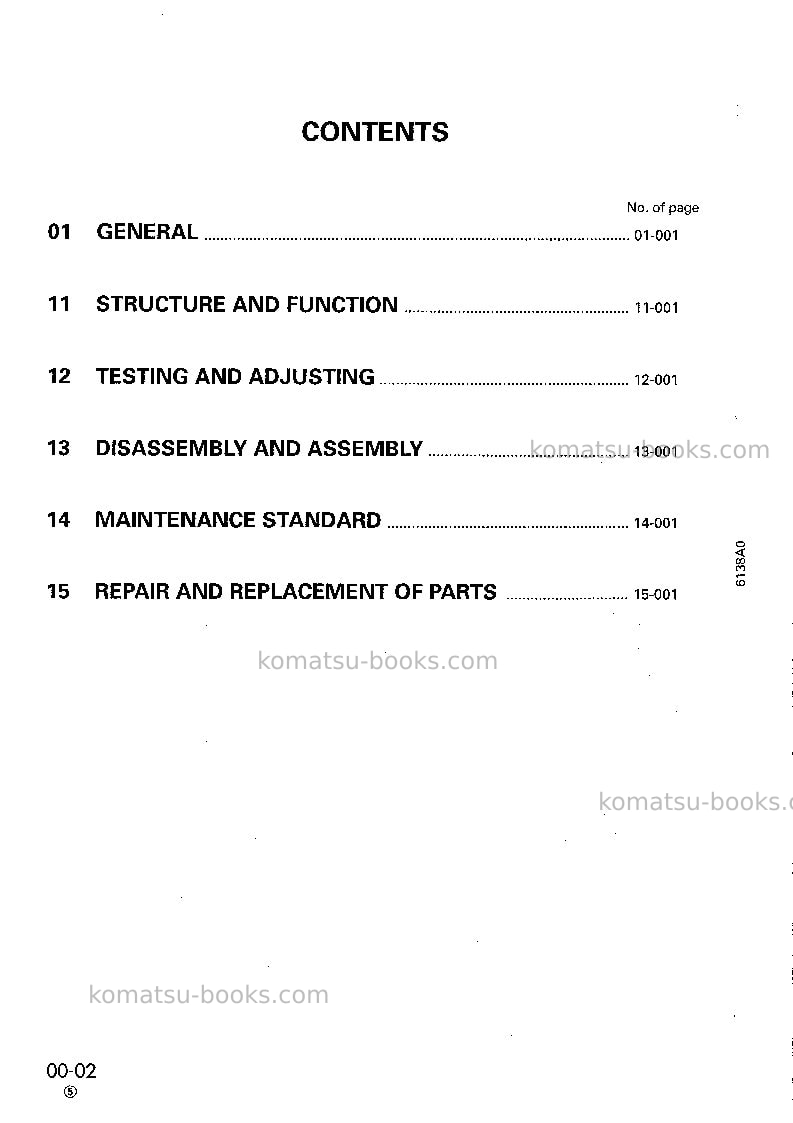 Komatsu sa6d110-1jpn-for ksp Repair & maintenance cover Page 2 Komatsu sa6d110-1jpn-for ksp Repair & maintenance cover Page 2