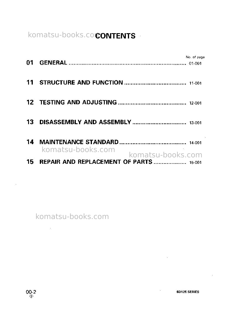 Komatsu wa470-3deu Repair & maintenance cover Page 2 Komatsu wa470-3deu Repair & maintenance cover Page 2
