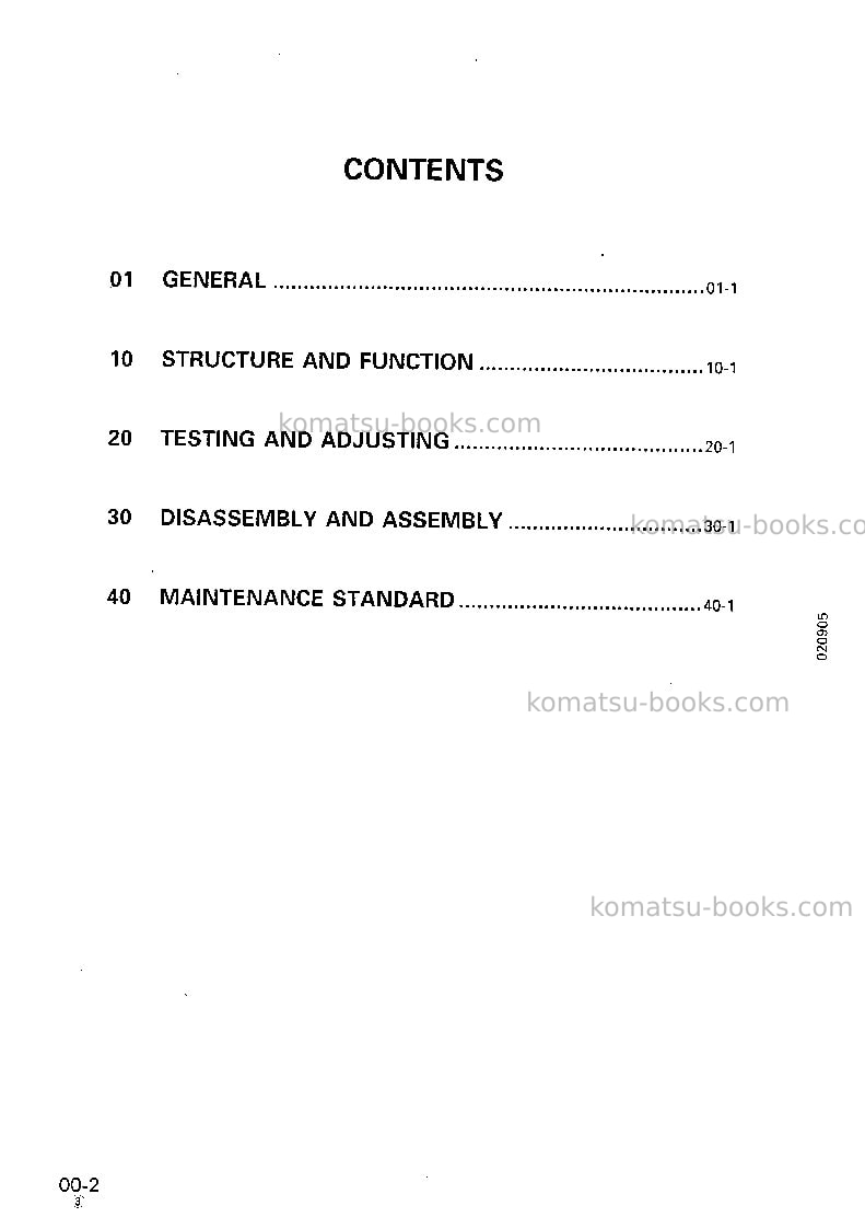 Komatsu pc650-5jpn-h Repair & maintenance cover Page 2 Komatsu pc650-5jpn-h Repair & maintenance cover Page 2
