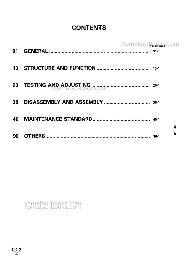 Komatsu d21p-7jpn-a, for japan Repair & maintenance cover Page 2 Komatsu d21p-7jpn-a, for japan Repair & maintenance cover Page 2
