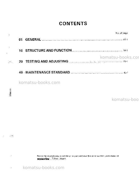 Komatsu d85a-21jpn-b Repair & maintenance cover Page 2