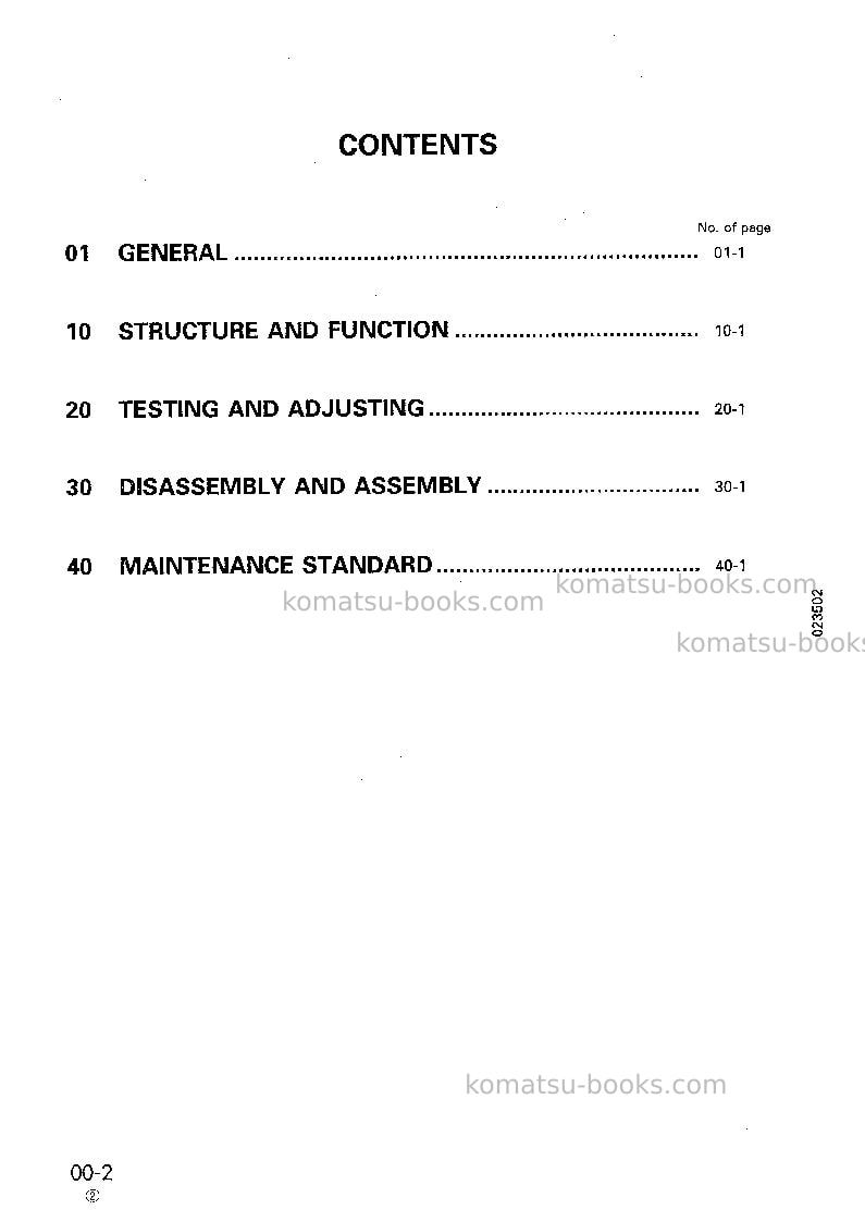 Komatsu gd825a-2jpn Repair & maintenance cover Page 2 Komatsu gd825a-2jpn Repair & maintenance cover Page 2