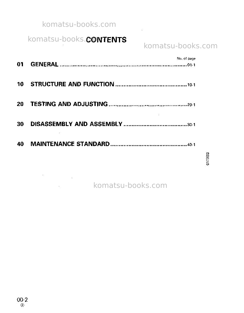 Komatsu d155ax-3jpn Repair & maintenance cover Page 2