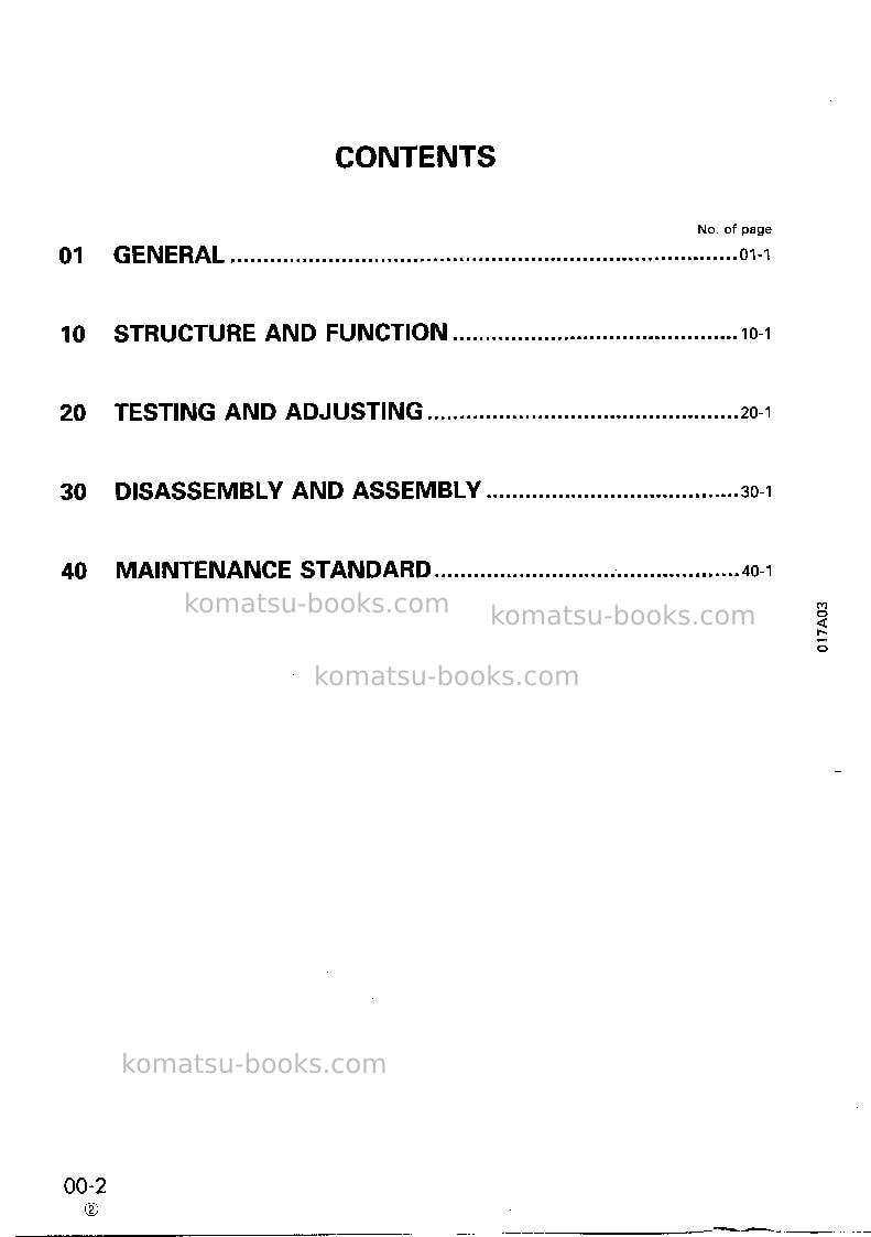 Komatsu d155a-3jpn Repair & maintenance cover Page 2 Komatsu d155a-3jpn Repair & maintenance cover Page 2