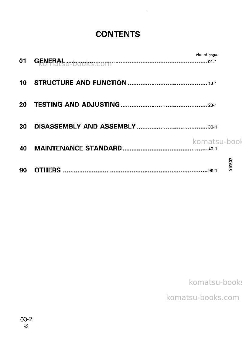 Komatsu d375a-3jpn-6-track roller Repair & maintenance cover Page 2