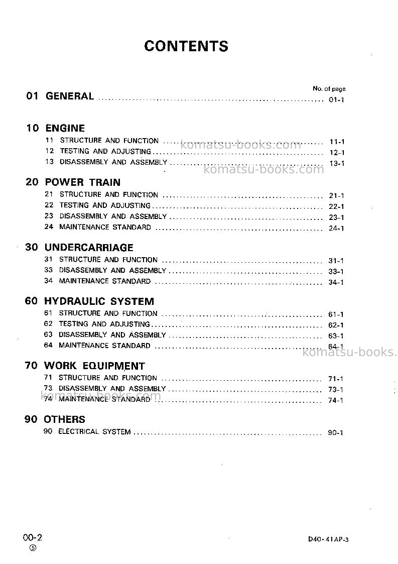 Komatsu d40pll-3jpn Repair & maintenance cover Page 2 Komatsu d40pll-3jpn Repair & maintenance cover Page 2