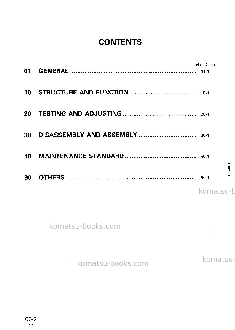 Komatsu br500jg-1jpn Repair & maintenance cover Page 2