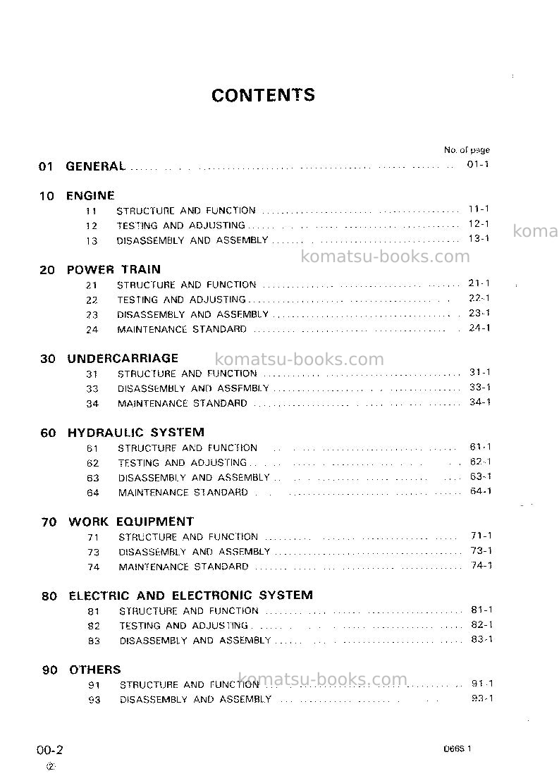 Komatsu d66s-1jpn Repair & maintenance cover Page 2 Komatsu d66s-1jpn Repair & maintenance cover Page 2