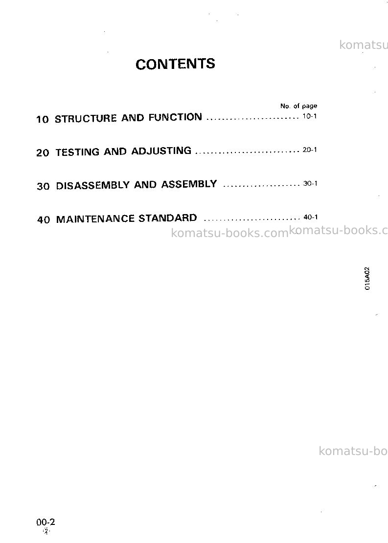 Komatsu d135a-2jpn Repair & maintenance cover Page 2 Komatsu d135a-2jpn Repair & maintenance cover Page 2