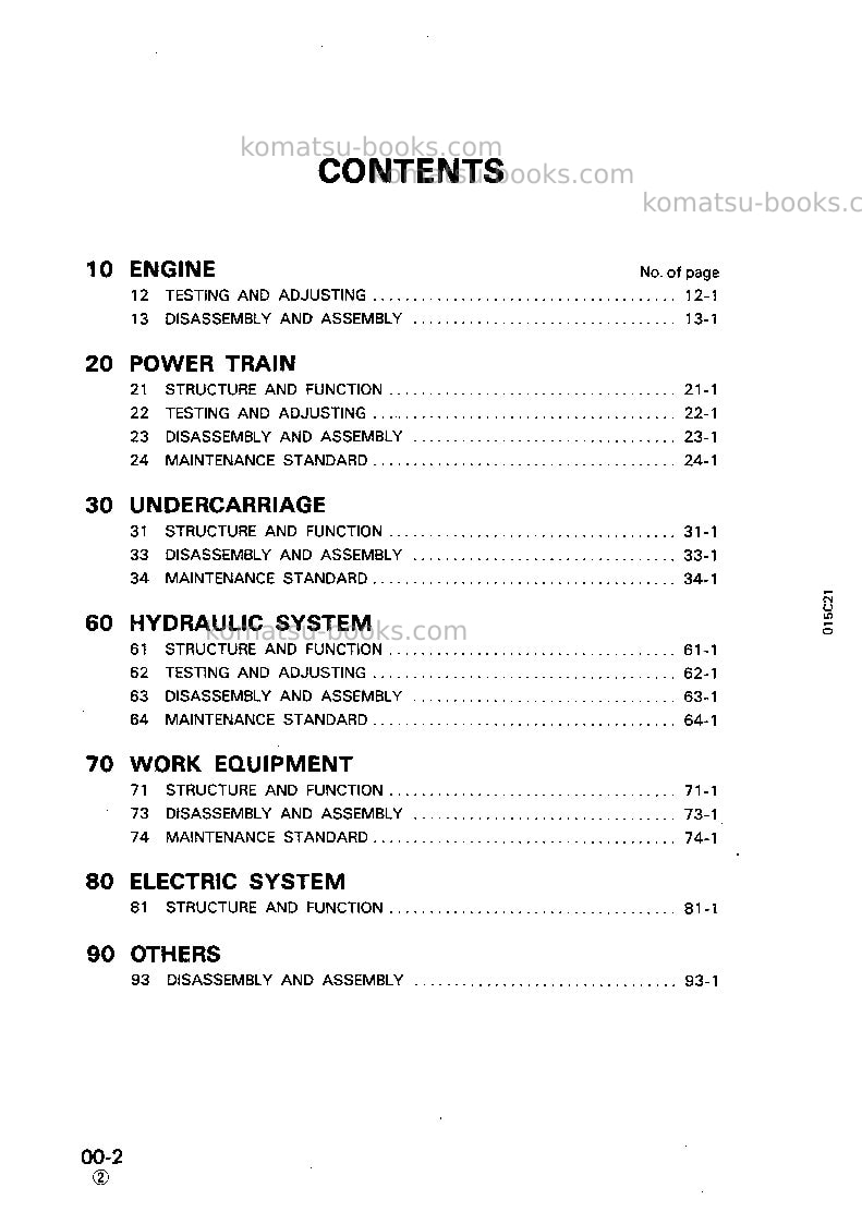 Komatsu d85a-21jpn-b Repair & maintenance cover Page 2 Komatsu d85a-21jpn-b Repair & maintenance cover Page 2
