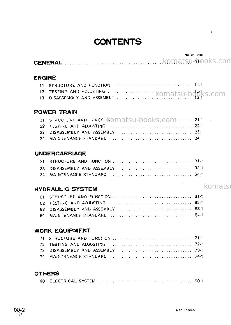 Komatsu d150a-1jpn Repair & maintenance cover Page 2 Komatsu d150a-1jpn Repair & maintenance cover Page 2