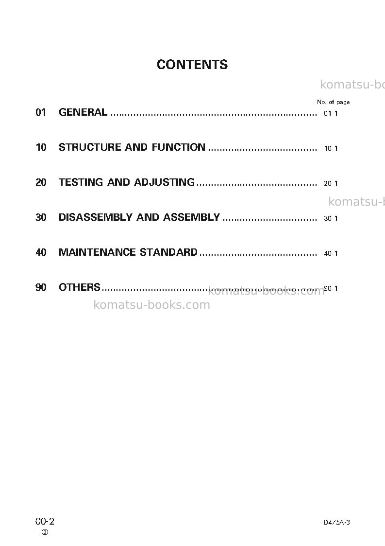 Komatsu d475a-3jpn-for estonia Repair & maintenance cover Page 2 Komatsu d475a-3jpn-for estonia Repair & maintenance cover Page 2