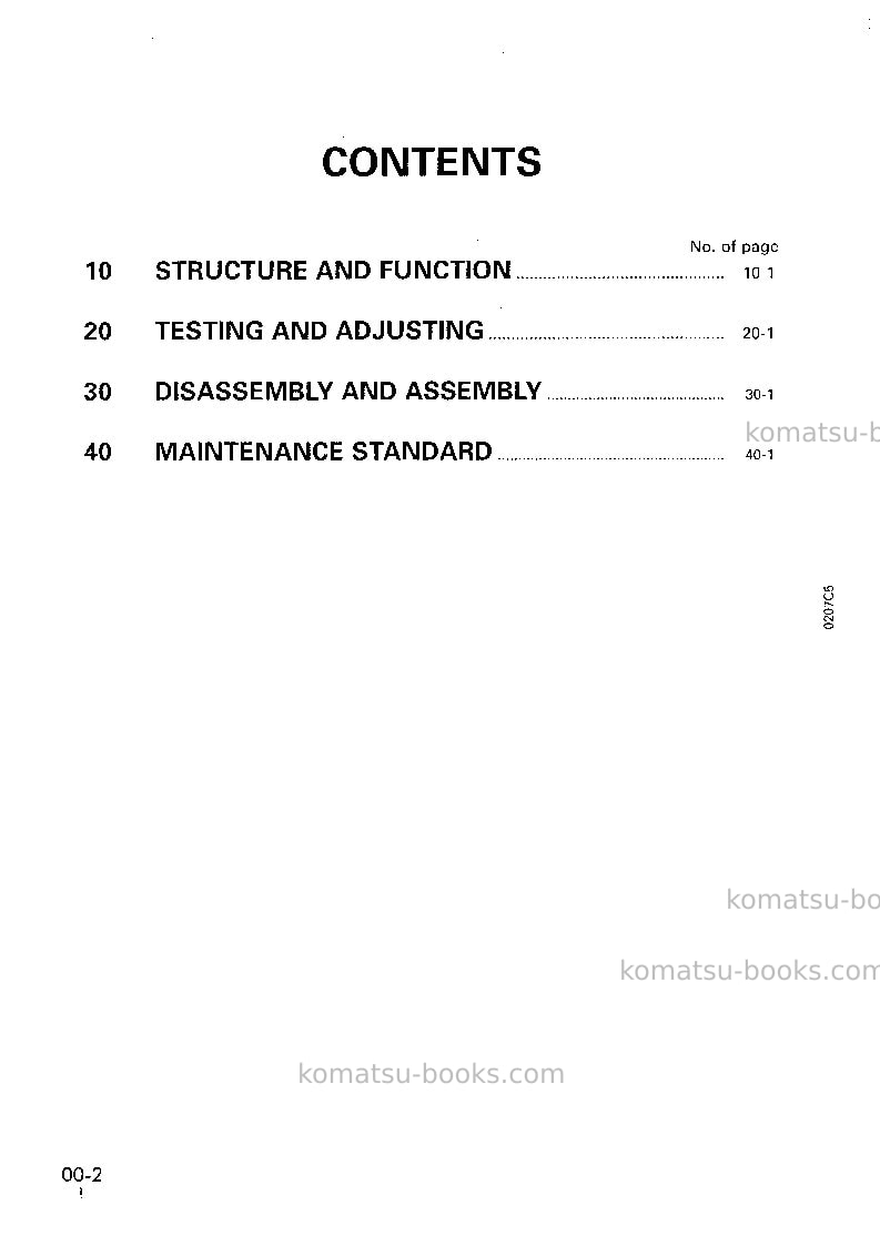 Komatsu pc300-5jpn-custom Repair & maintenance cover Page 2 Komatsu pc300-5jpn-custom Repair & maintenance cover Page 2