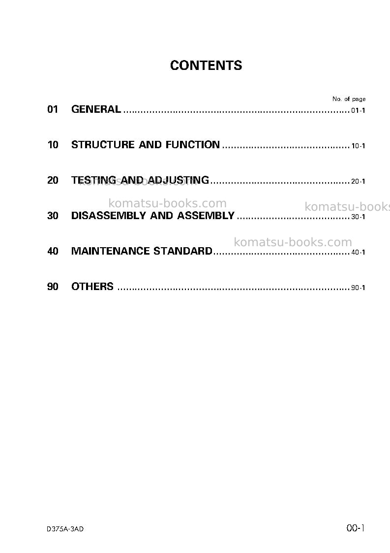 Komatsu d375a-3jpn--50c degree for canada Repair & maintenance cover Page 2 Komatsu d375a-3jpn--50c degree for canada Repair & maintenance cover Page 2
