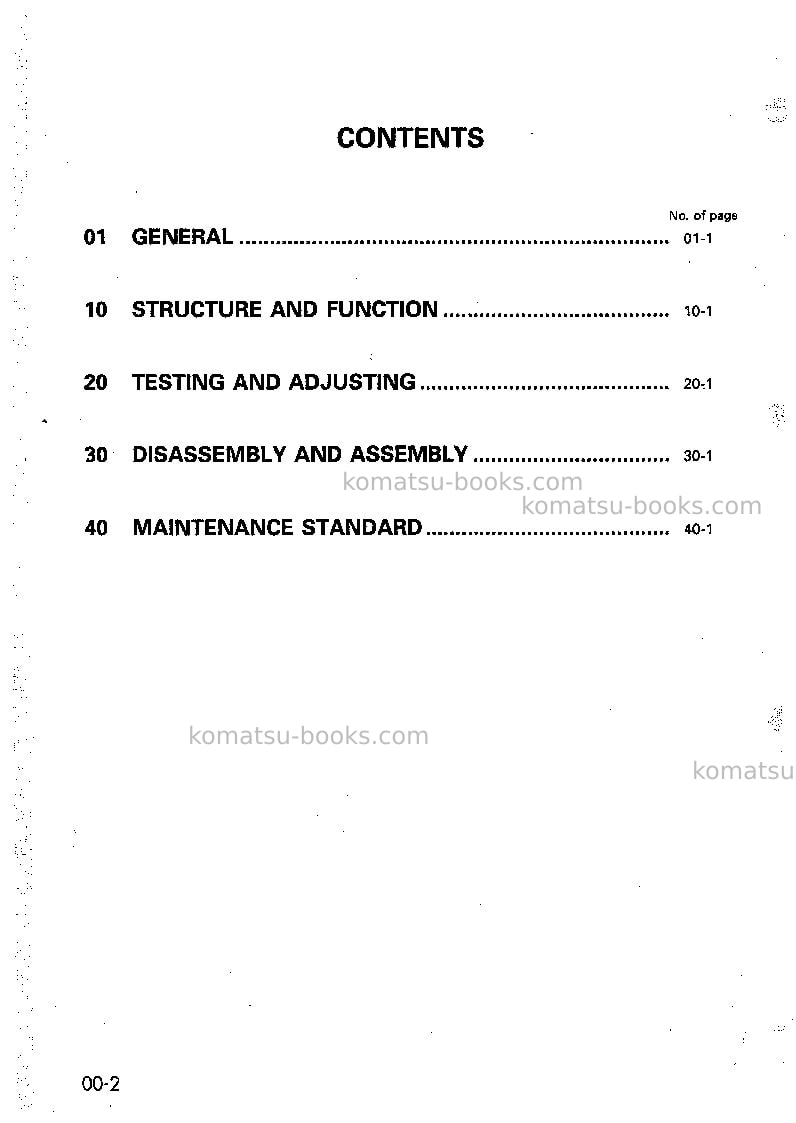 Komatsu wd420-3jpn Repair & maintenance cover Page 2 Komatsu wd420-3jpn Repair & maintenance cover Page 2