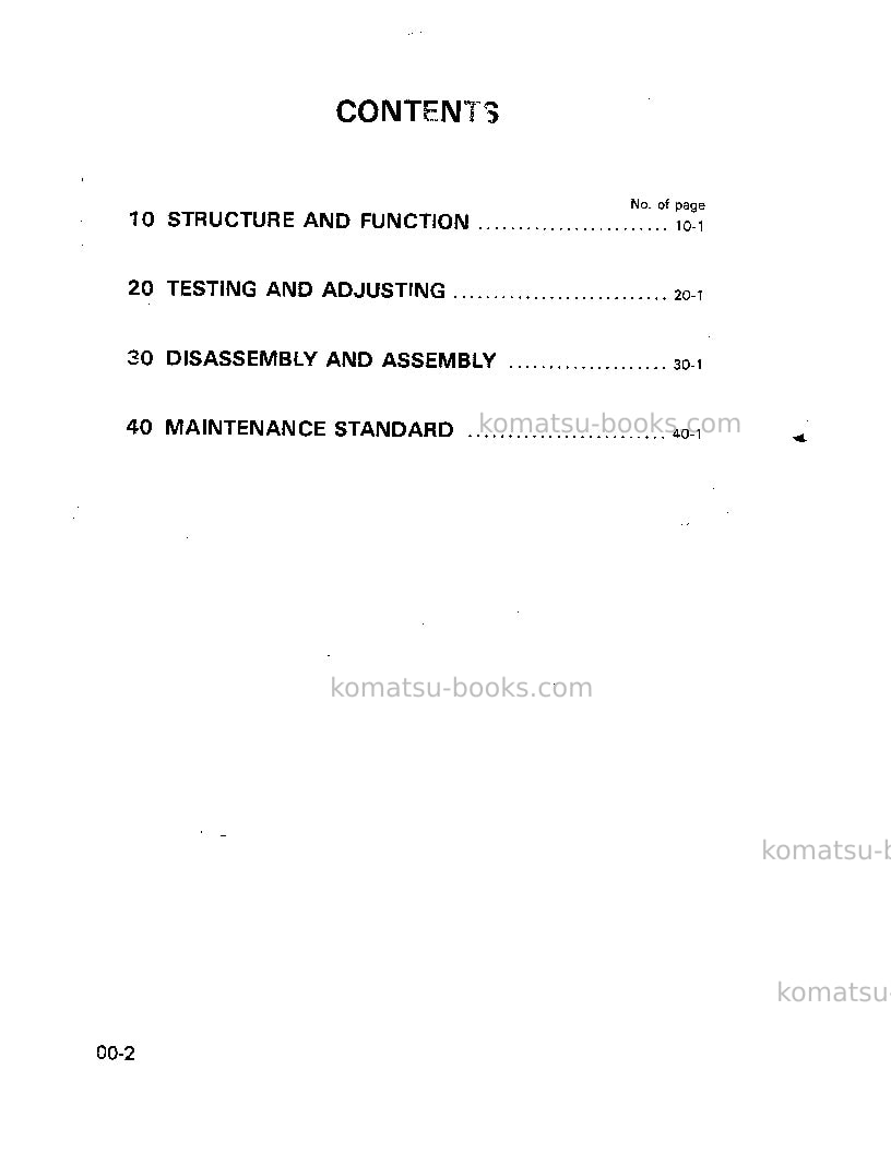 Komatsu pc150lc-5usa Repair & maintenance cover Page 2 Komatsu pc150lc-5usa Repair & maintenance cover Page 2