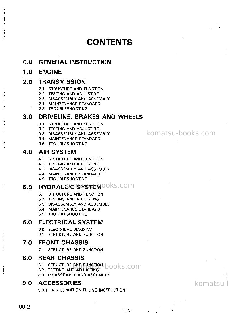 Komatsu ha270-1jpn Repair & maintenance cover Page 2 Komatsu ha270-1jpn Repair & maintenance cover Page 2