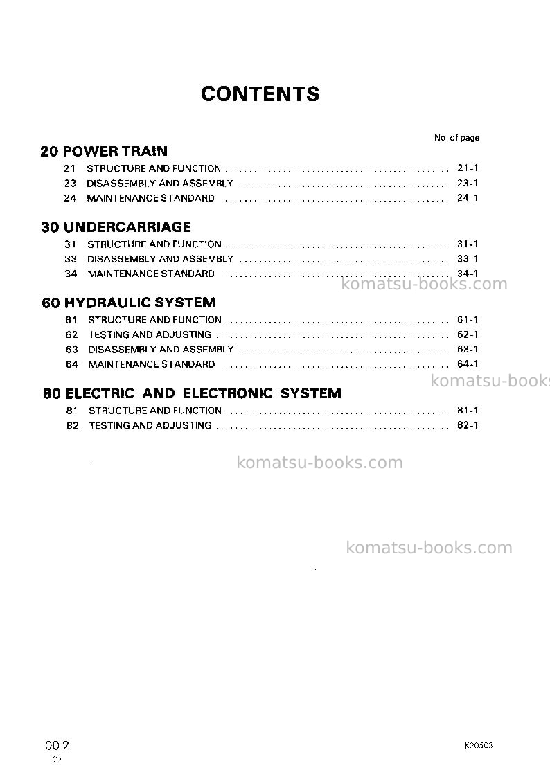 Komatsu pc210lc-3gbr-perkins Repair & maintenance cover Page 2 Komatsu pc210lc-3gbr-perkins Repair & maintenance cover Page 2