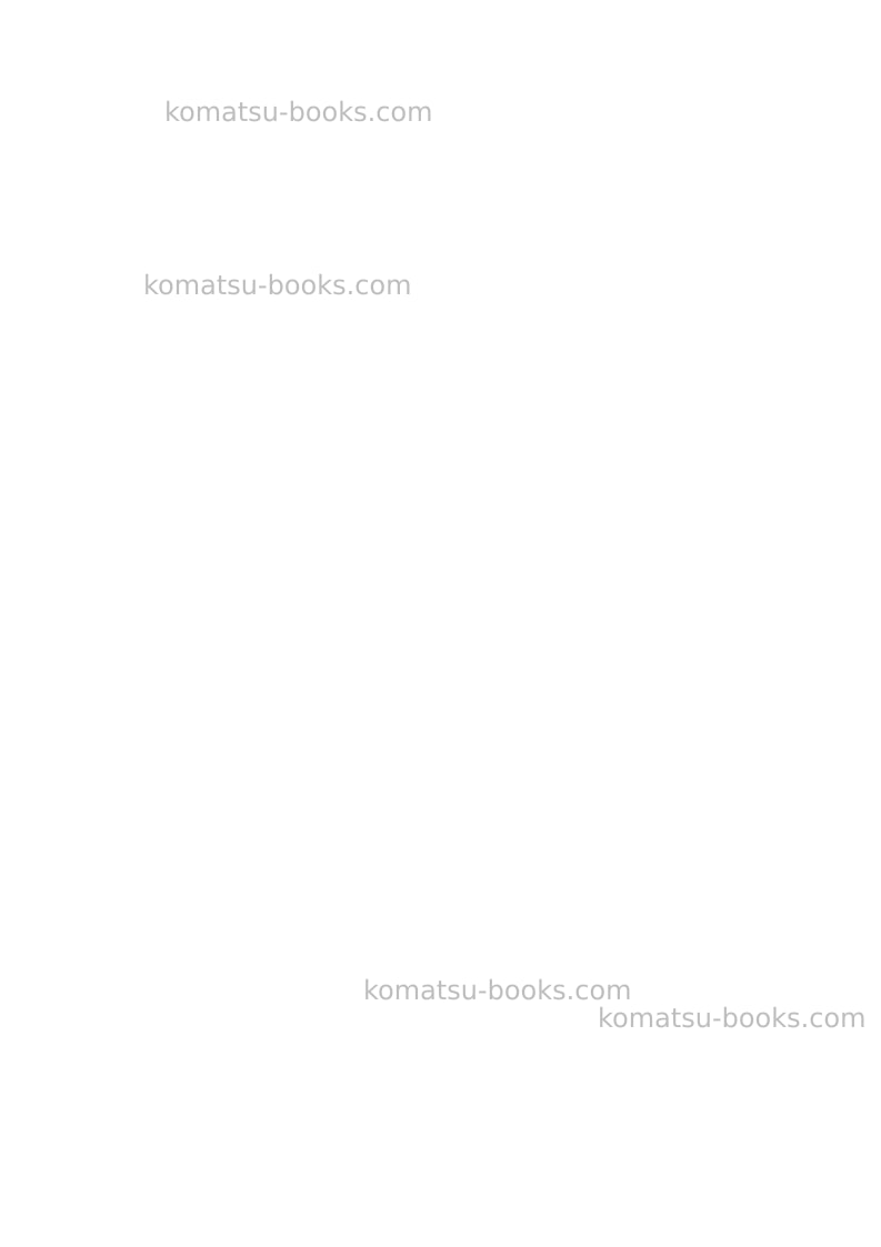 Komatsu wa430-6jpn Repair & maintenance cover Page 2