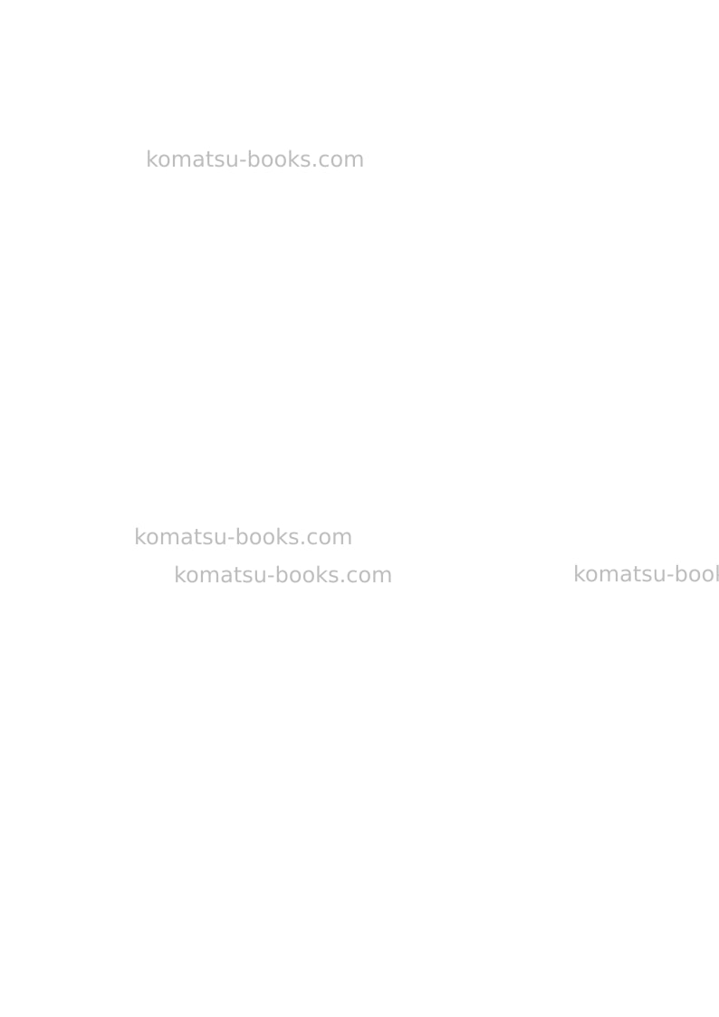 Komatsu wd600-6jpn Repair & maintenance cover Page 2