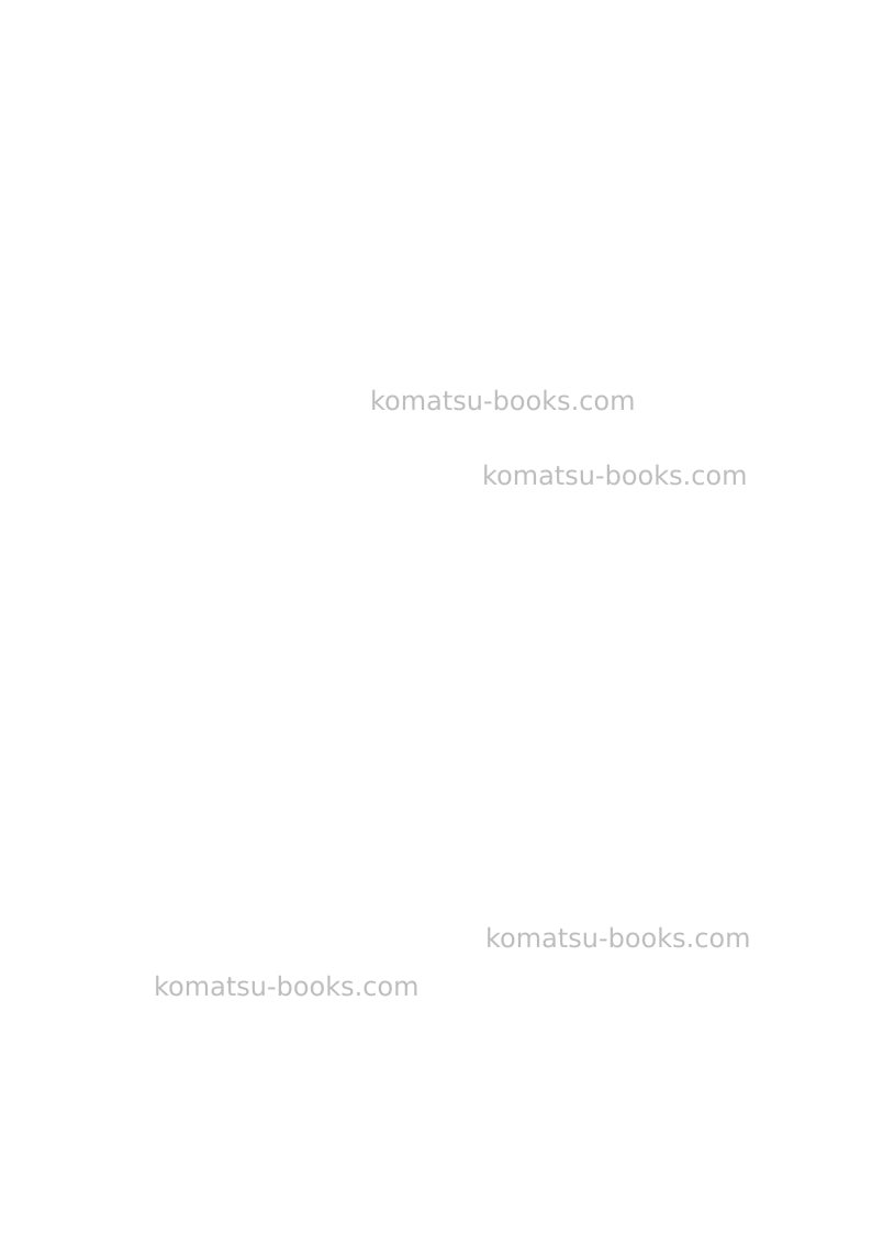 Komatsu 107e-2jpn Repair & maintenance cover Page 2