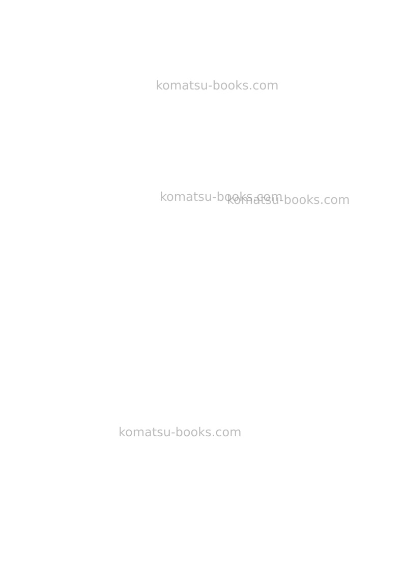 Komatsu wa380-7jpn Repair & maintenance cover Page 2