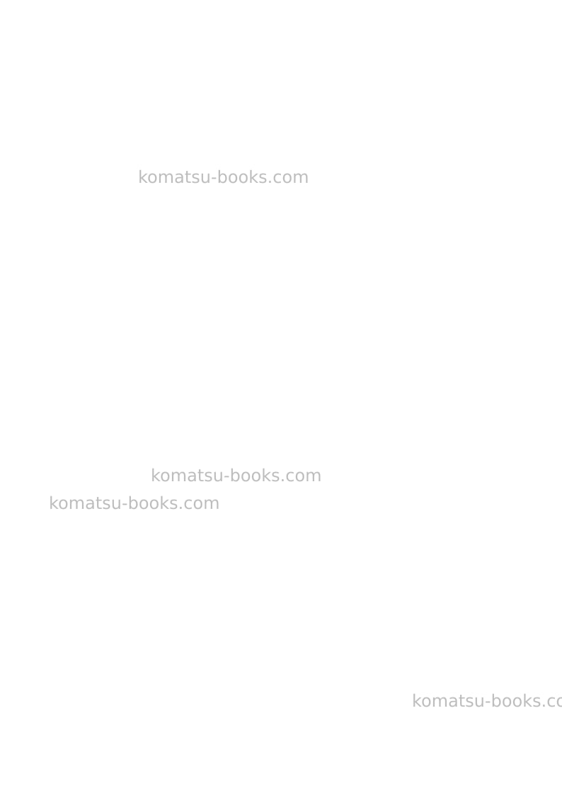 Komatsu hm400-3jpn-m0 Repair & maintenance cover Page 2 Komatsu hm400-3jpn-m0 Repair & maintenance cover Page 2