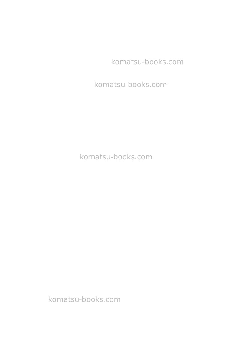 Komatsu hb335lc-1jpn Repair & maintenance cover Page 2