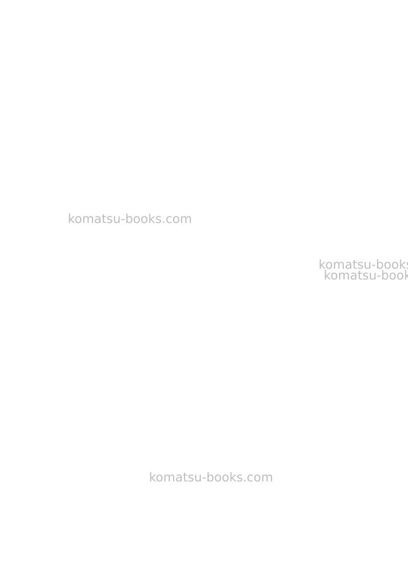 Komatsu 3d88e-7jpn Repair & maintenance cover Page 2