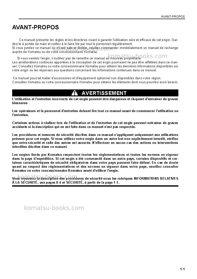 Komatsu wa120l-3jpn-mc Manuel d'utilisation couverture Page 2
