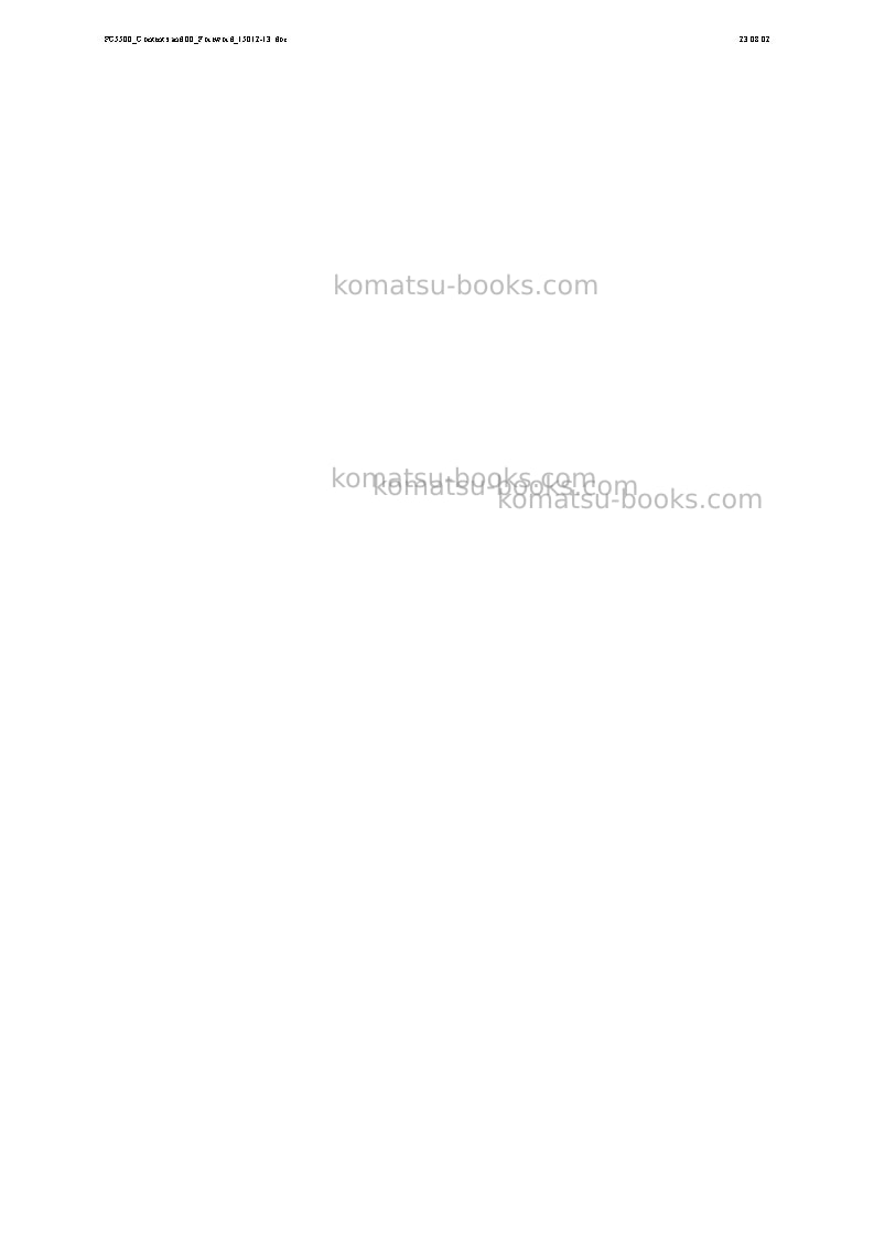 Komatsu pc5500-6deu Repair & maintenance cover Page 2 Komatsu pc5500-6deu Repair & maintenance cover Page 2