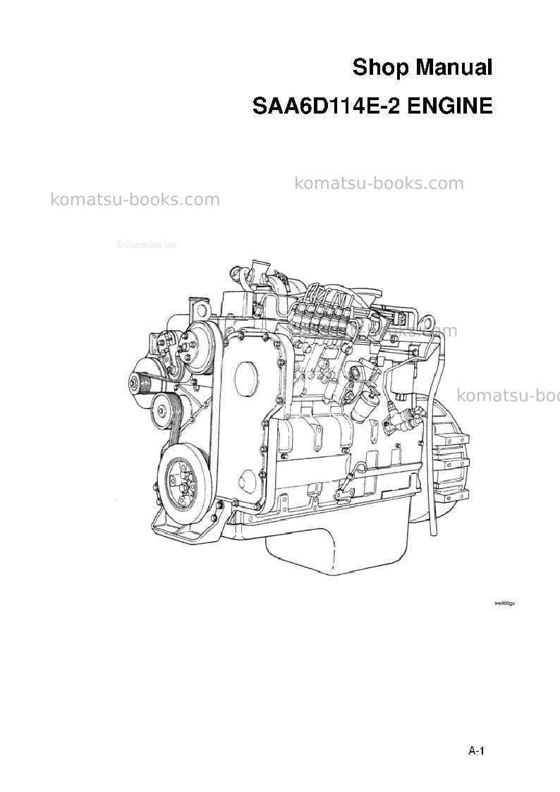 Komatsu 6d114 serieschn-for wa380-3 Repair & maintenance cover Page 2