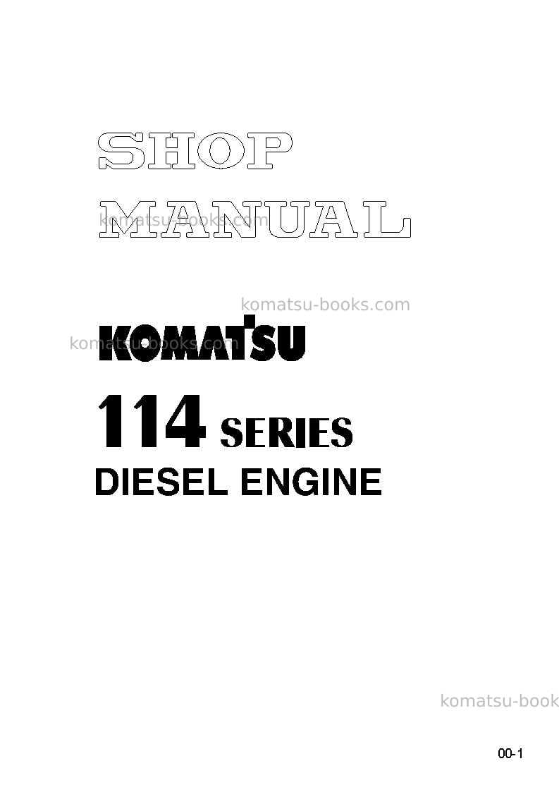 Komatsu 6d114 serieschn-for pc360-7 Repair & maintenance cover Page 2