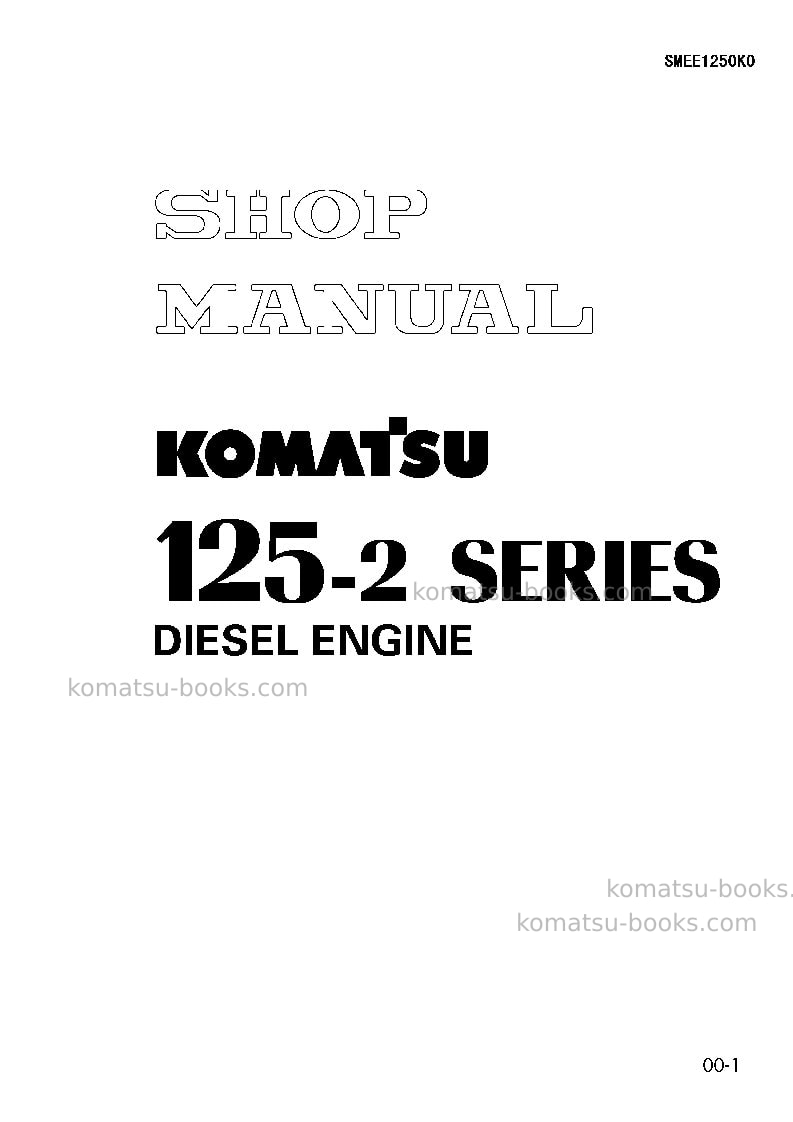 Komatsu 6d125-2 serieschn Repair & maintenance cover Page 2 Komatsu 6d125-2 serieschn Repair & maintenance cover Page 2