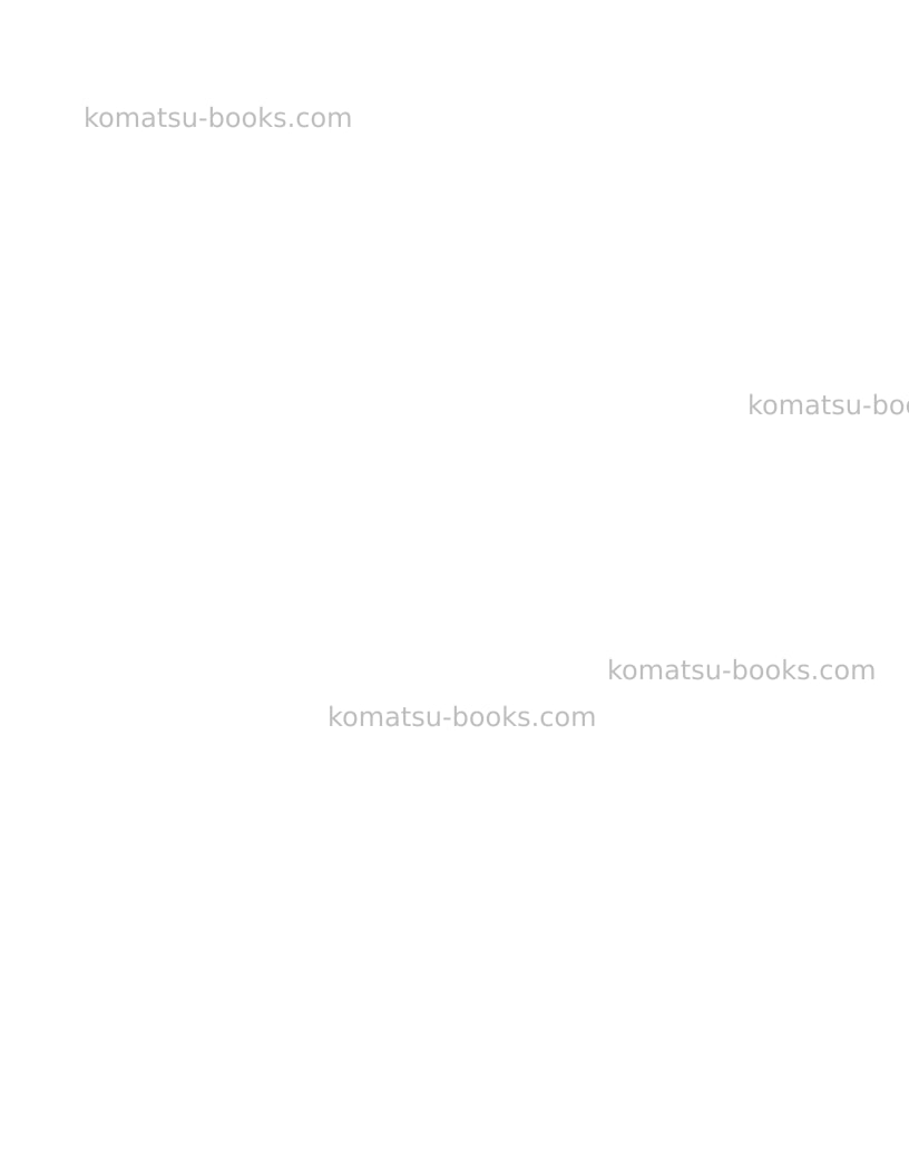 Komatsu d784 Repair & maintenance cover Page 2