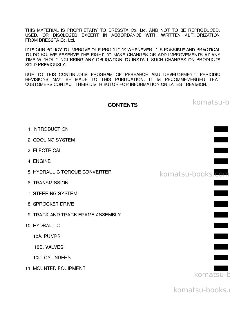 Komatsu td-40c Repair & maintenance cover Page 2 Komatsu td-40c Repair & maintenance cover Page 2
