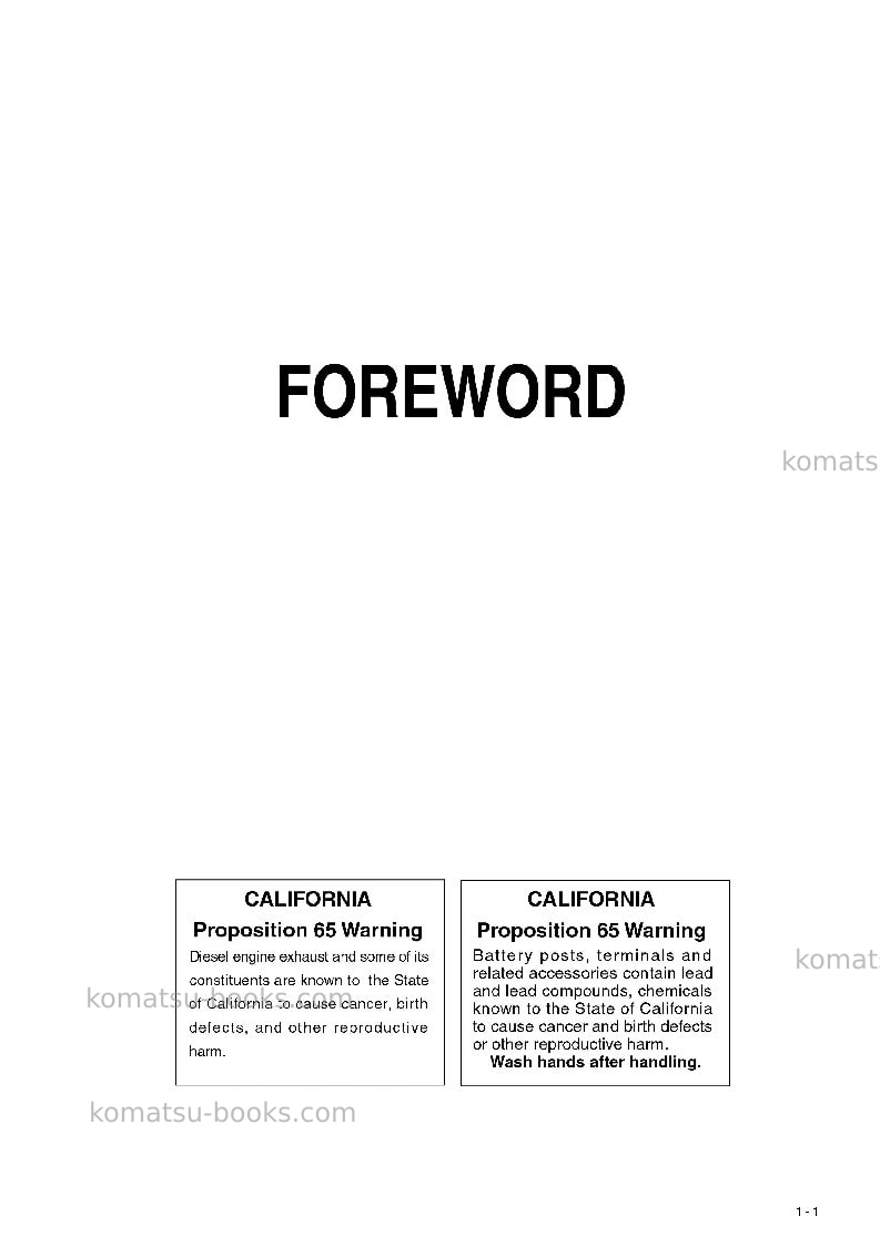 Komatsu pc78us-6jpn Operation manual cover Page 2 Komatsu pc78us-6jpn Operation manual cover Page 2