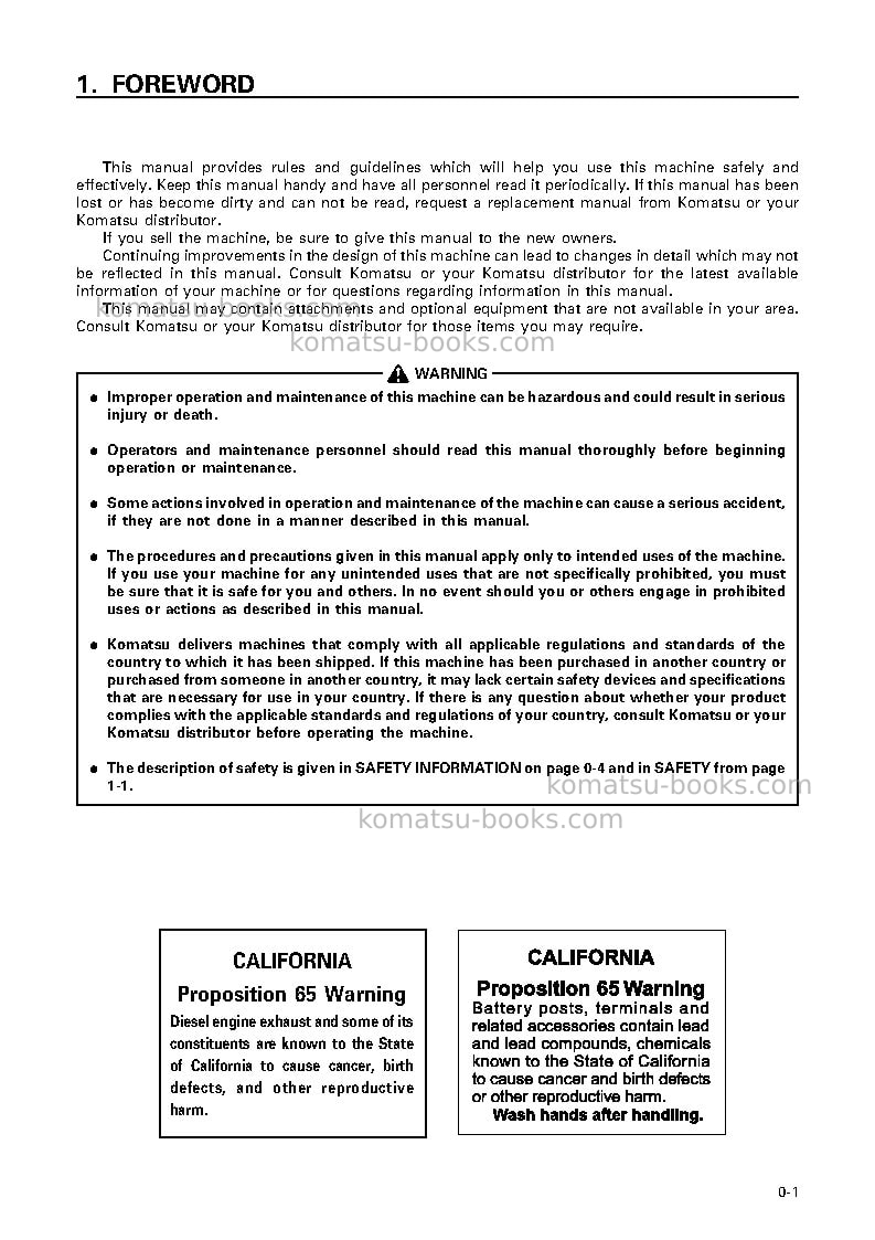 Komatsu wa900-3jpn Operation manual cover Page 2 Komatsu wa900-3jpn Operation manual cover Page 2