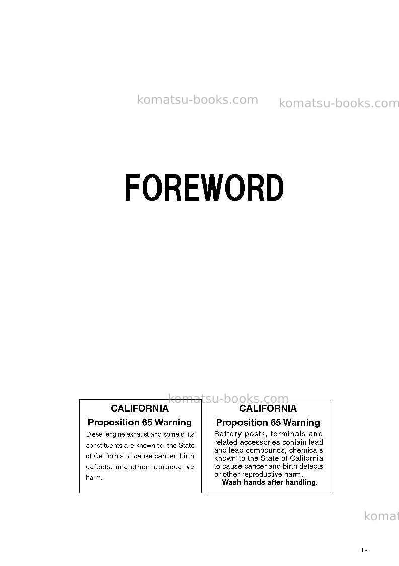 Komatsu pc200lc-8jpn-work equipment grease 500h Operation manual cover Page 2 Komatsu pc200lc-8jpn-work equipment grease 500h Operation manual cover Page 2