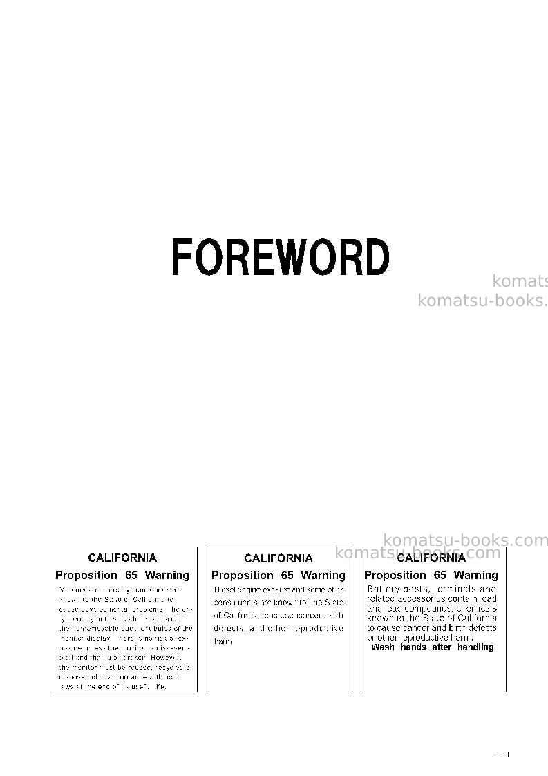 Komatsu pc300lc-8jpn-work equipment grease 100h Operation manual cover Page 2 Komatsu pc300lc-8jpn-work equipment grease 100h Operation manual cover Page 2